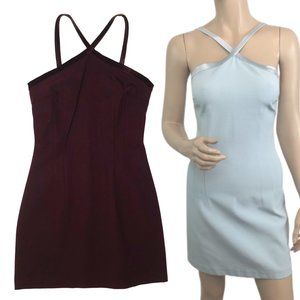 Cache Y-Neck Purple Bandage Bodycon Dress - 0P